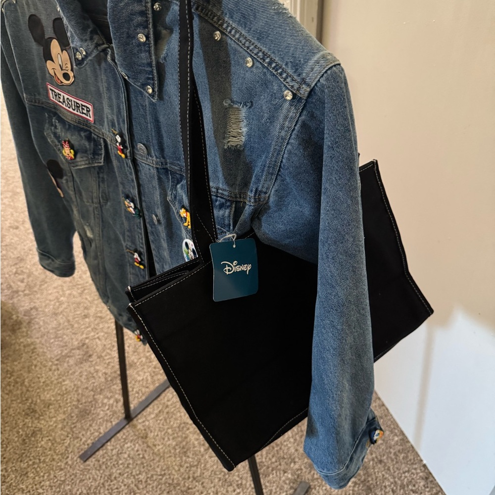 Custom Mickey Mouse Denim Jacket Large - Picture 6 of 6